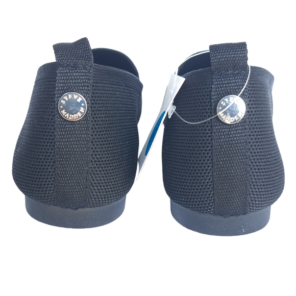 STEVE MADDEN Raine Knit Black Fabric Loafers Flats Size 7.5 - Picture 7 of 16